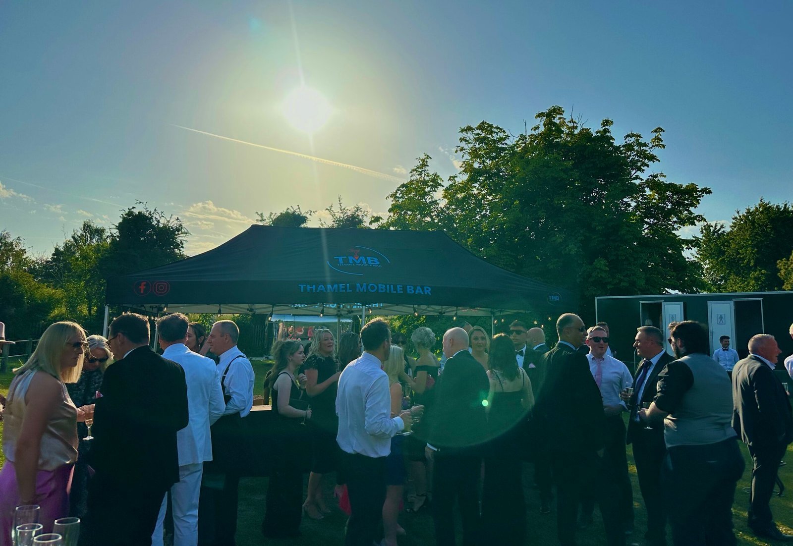 Guests enjoying a summer event